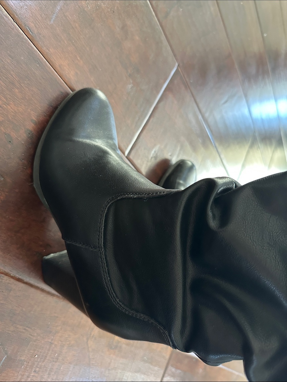 Style & Co. Black Slouch Mid-Calf Block Heel Boots - Picture 8 of 12